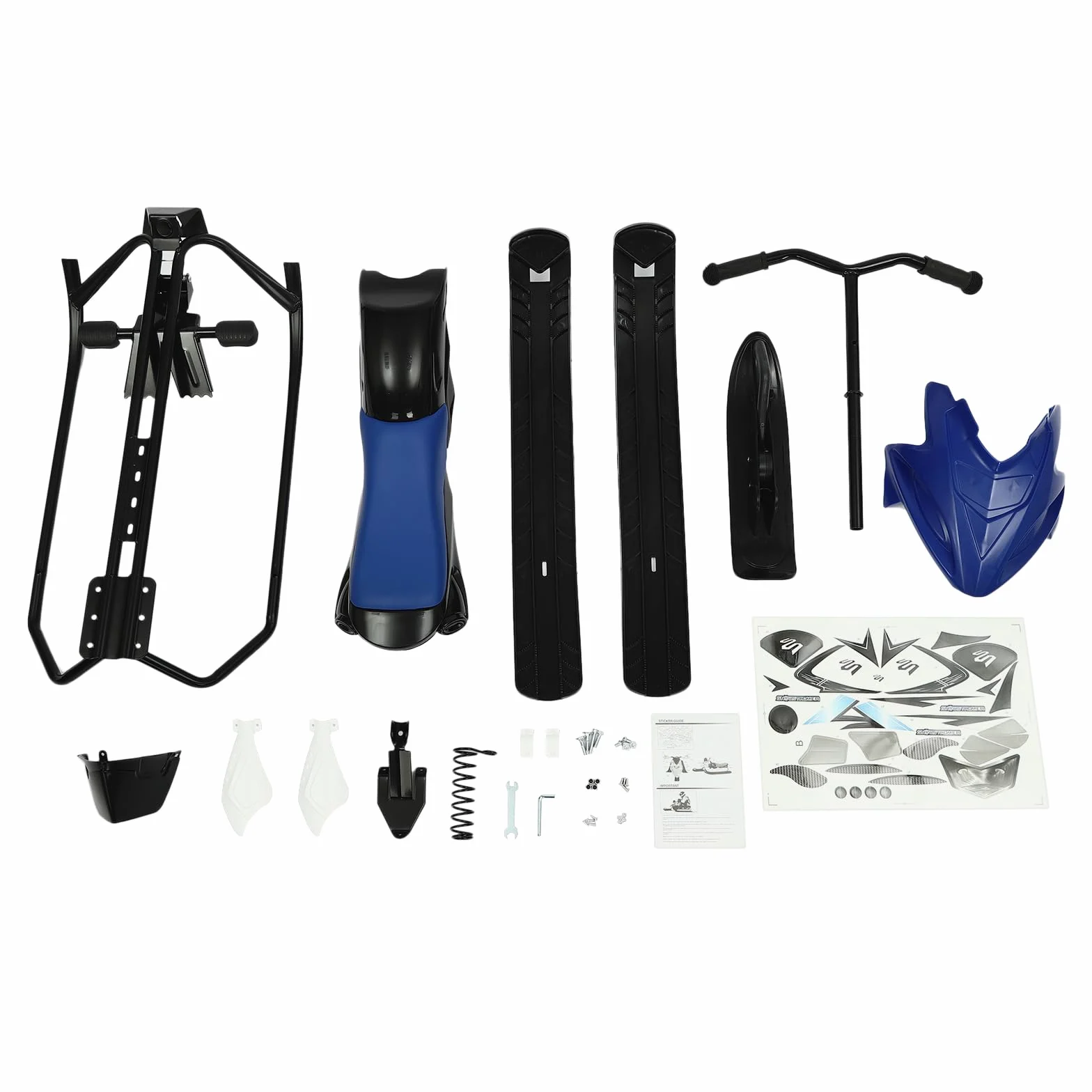 Slitta da neve sterzo per bambini con freno a pedale a 3 sci e sedile regolabile, robusto telaio in acciaio, portata 80 kg, perfetto regalo invernale per avventure sulla neve