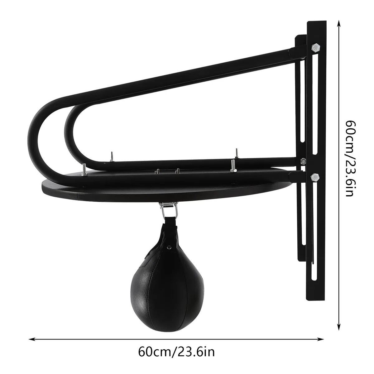 Set completo per fitness e boxe, per la reazione, per la formazione, montaggio a parete, per la palestra, 60 x 60 cm
