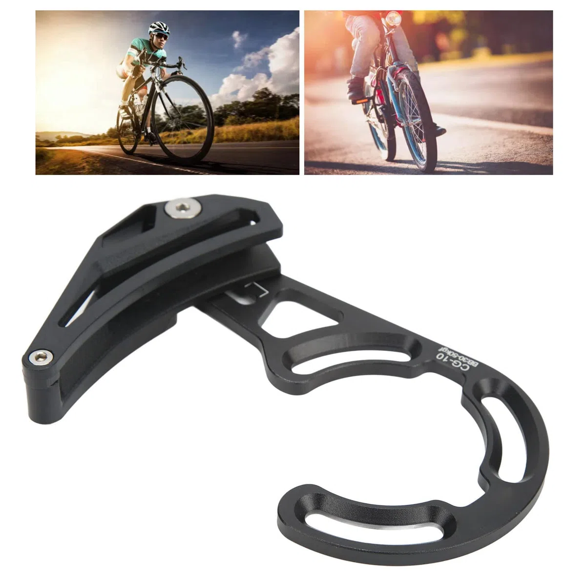 Guidacatena per Bici, Paracatena per Bici in Lega di Alluminio, Protettore per Catena da Ciclismo Leggero, Protezione per Corona per Bici Resistente all'Usura per Ciclismo