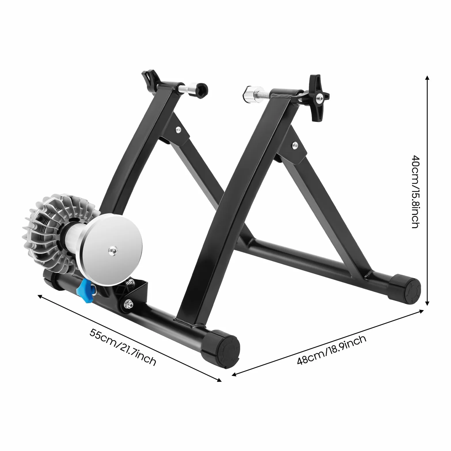 Rullo per bicicletta, pieghevole, in acciaio da 26 a 29 pollici, per allenamento a casa, fino a 120 kg, per allenamento a casa