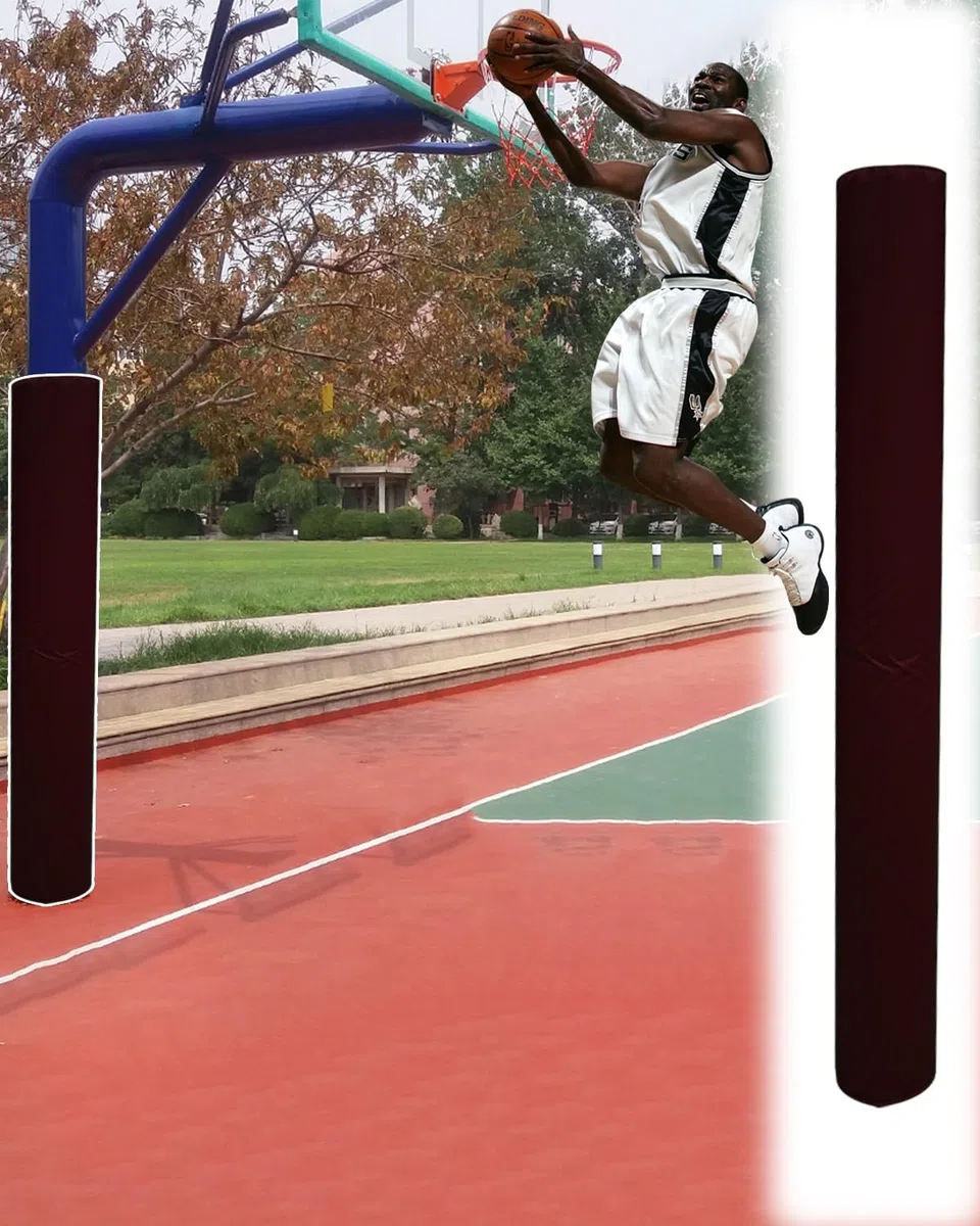 Cuscinetto per palo da basket da esterno, impermeabile, rotondo, barriera di collisione, accessorio protettivo per uso a bordo piscina, cuscino per una maggiore sicurezza, attrezzatura sportiva