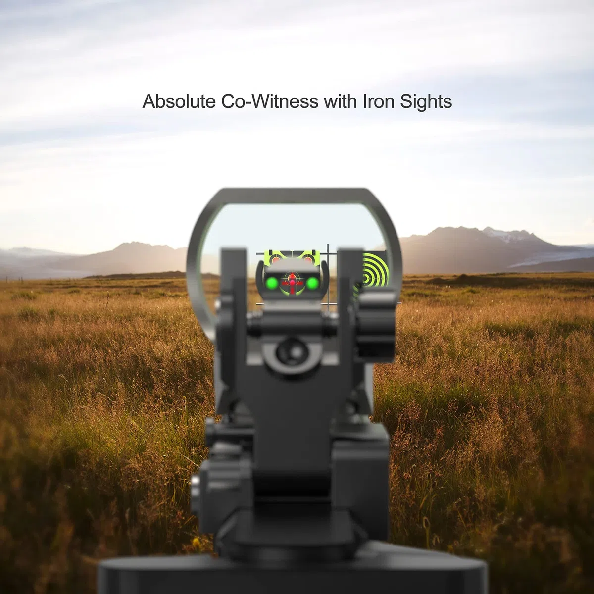 Feyachi RS-30 Mirino Softair, Red Dot Softair Ottica Riflescopi 4 reticoli 5 Impostazioni di Luminosità Tattico Mirino Accessori per 20mm/22mm Weaver/Picatinny Rail