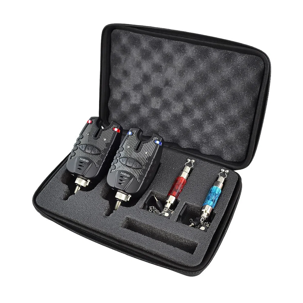 Allarme morso pesca alla carpa e set swinger LED blu resistente all'acqua