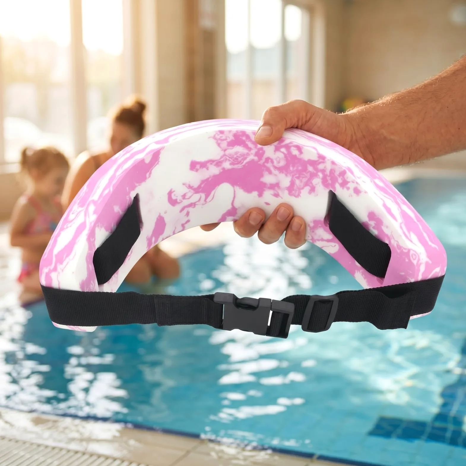 predolo Cintura da Nuoto con Cinturino Regolabile EVA Cintura da Nuoto con Cinghie di Fissaggio Imbottita Attrezzatura per Adulti