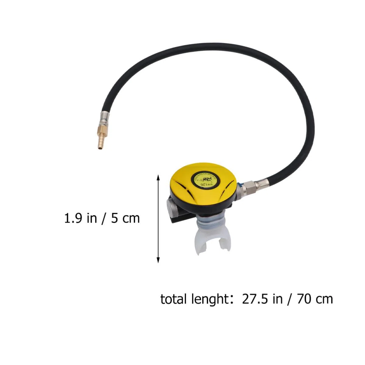 Subacqueo in Silicone per Immersione Secondario Giallo | Uso Ricreativo e Professionale, Leggero, per Principianti e Nuotatori