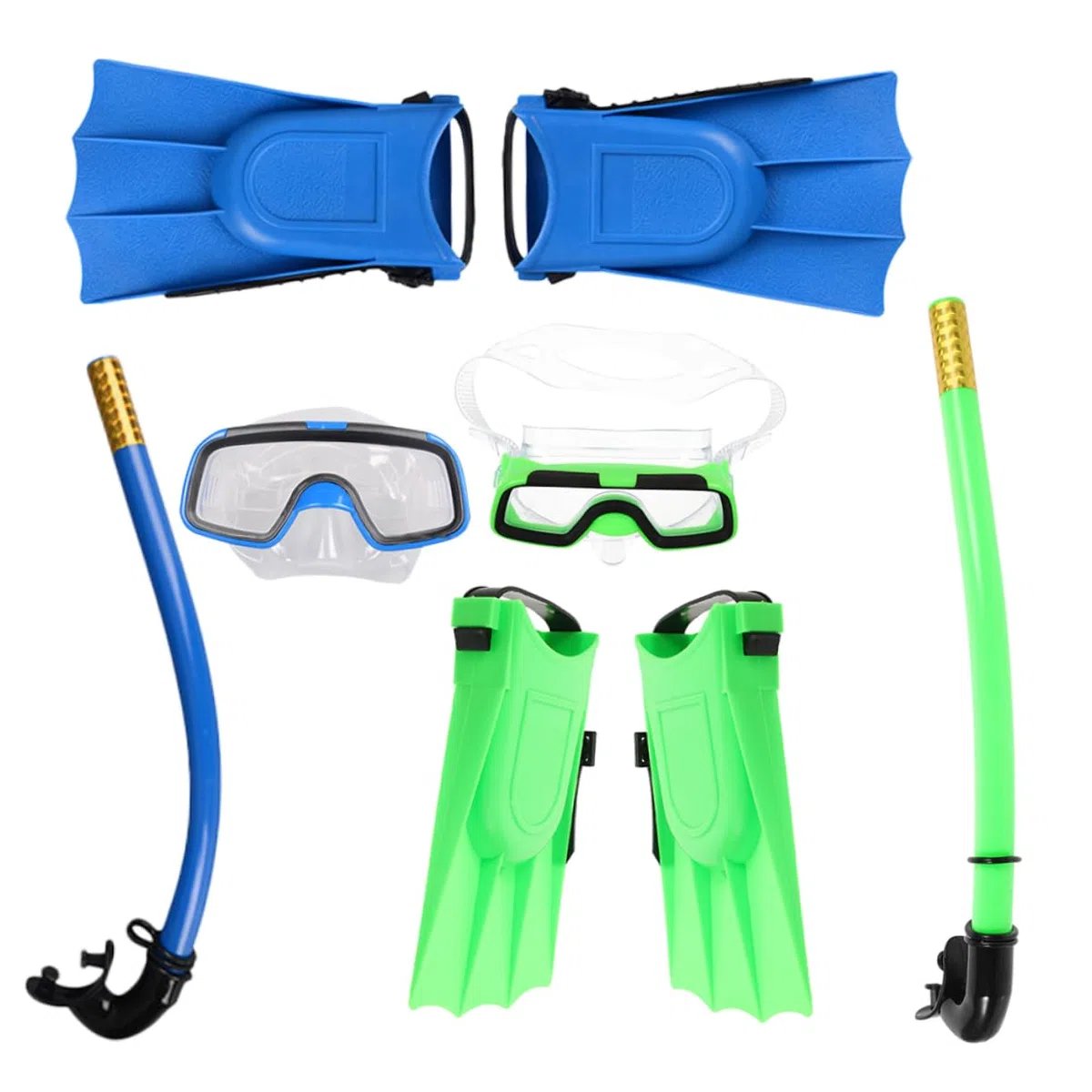 Set Snorkeling Ragazzi Maschera Sub Occhialini e Pinne Compatte per Ragazzi da Spiaggia e Snorkeling