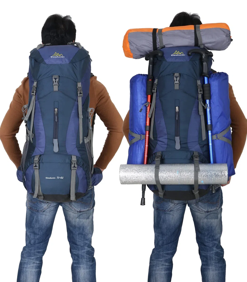 70 + 5L Zaino da Campeggio Trekking Escursionismo Viaggio (con Parapioggia)