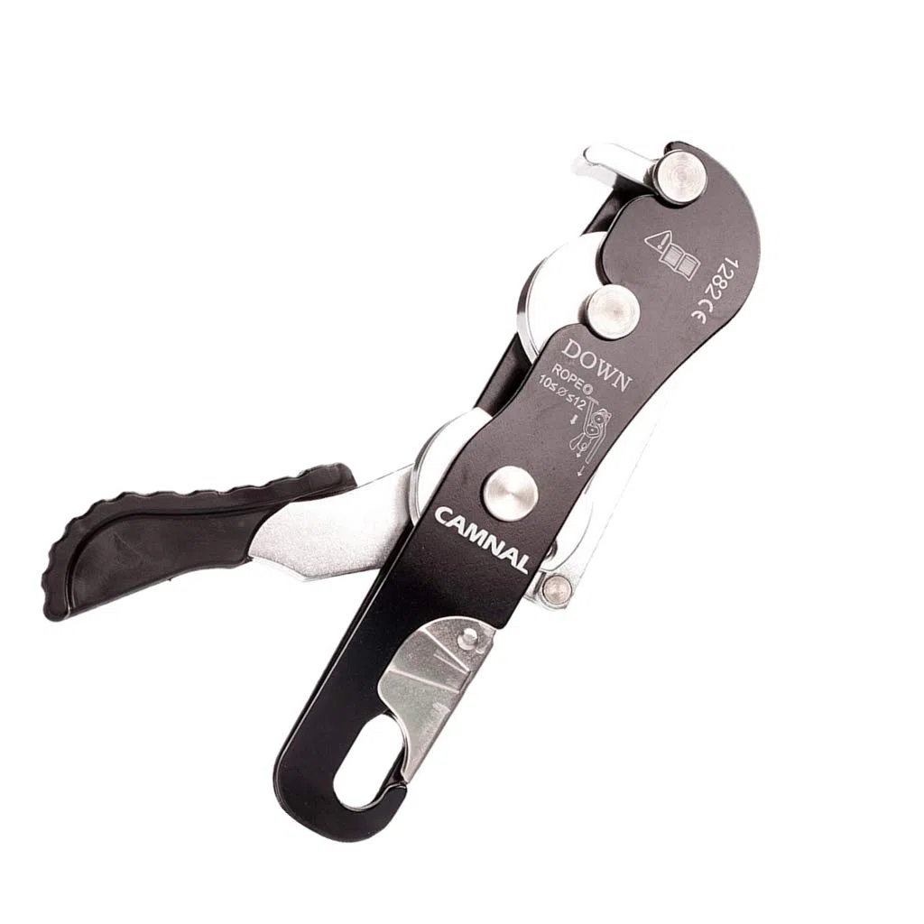 Discensore di arresto autofrenante per corda da 10-12 mm arrampicata speleologia Rappelling