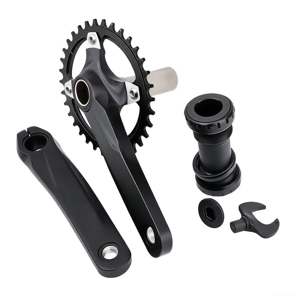 Guarnitura MTB in lega 32T 104BCD Corona singola | Costruzione in lega di alluminio, corona larga stretta 32T, vestibilità 104BCD, per uso robusto MTB, lunga durata