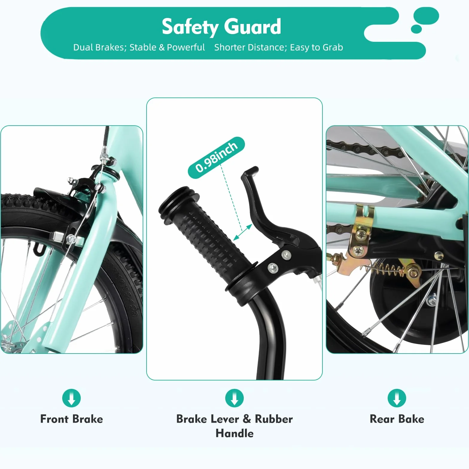 Bicicletta per bambini da 16 pollici, per bambini dai 5 agli 8 anni in su, con altezza corporea di 105 – 135 cm, regolabile in altezza, con ruote di supporto, bici da allenamento per sport e