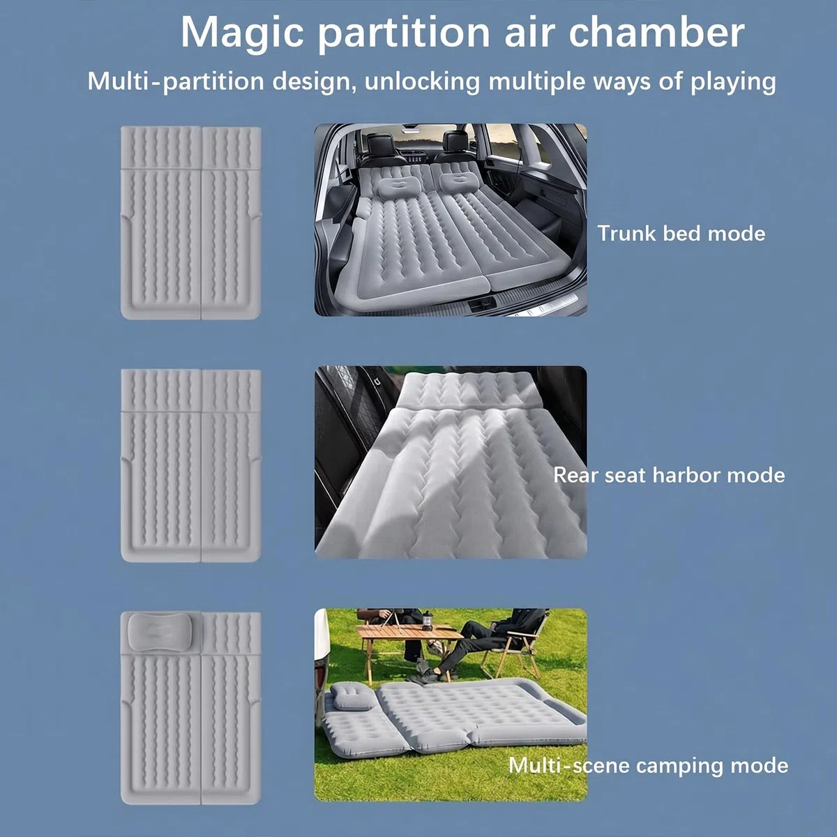 Materasso Gonfiabile Auto per Toyota Corolla Touring Sports 2026 2025-2022, Materasso Campeggio Letto Viaggio Portatile Accessori Auto per Bagagliaio Sonno Esterno