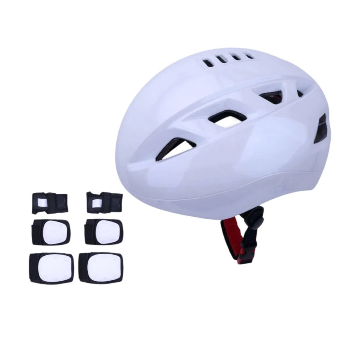 Set di Casco e Protezioni Imbottito Casco con Ginocchiere e Gomitiere Rigido Set Protezioni con Ginocchiere per Pattinaggio