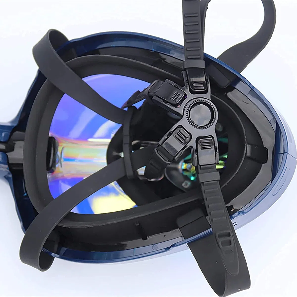 Maschere da Immersione, Maschere da Snorkeling, Maschere subacquee antiappannamento, Maschera Integrale da Immersione, Set da Snorkeling con Anello Antiscivolo, boccaglio (Nero S)