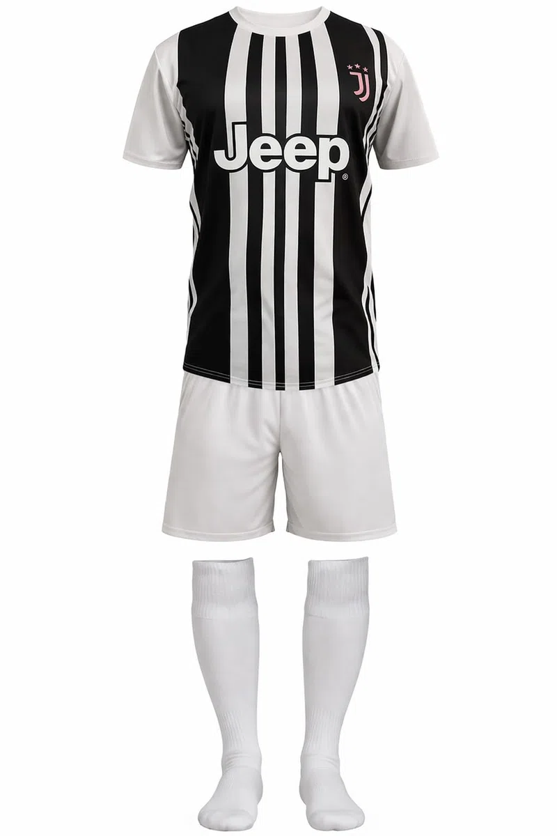 JUVENTUS Completo Calcio Personalizzabile | Replica Campionato Calcio Serie A | Maglia Pantaloncino e Calzettoni PS 40525