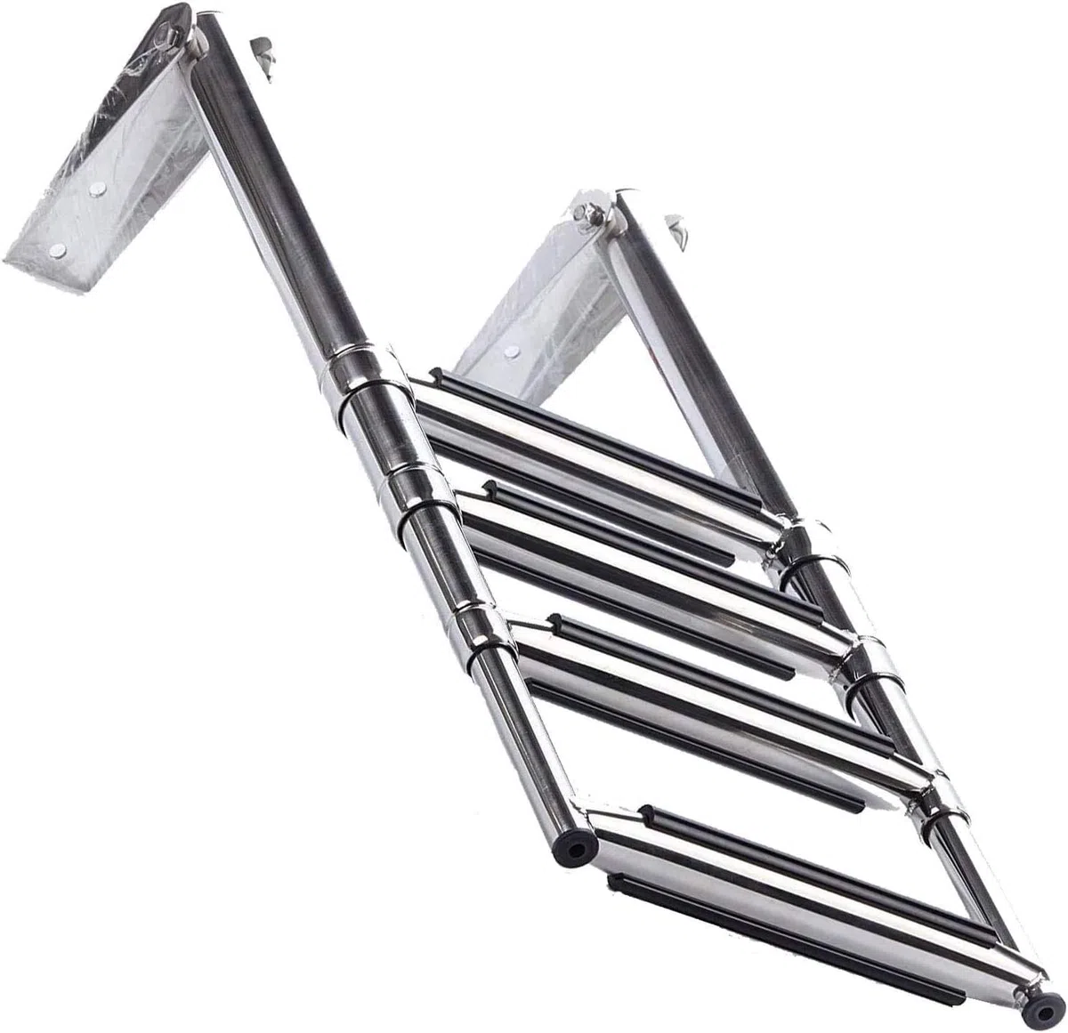 TREPPE - Scala Pieghevole in Acciaio Inox per Barca, Scala Telescopica per Barca e Yacht 4 Gradini