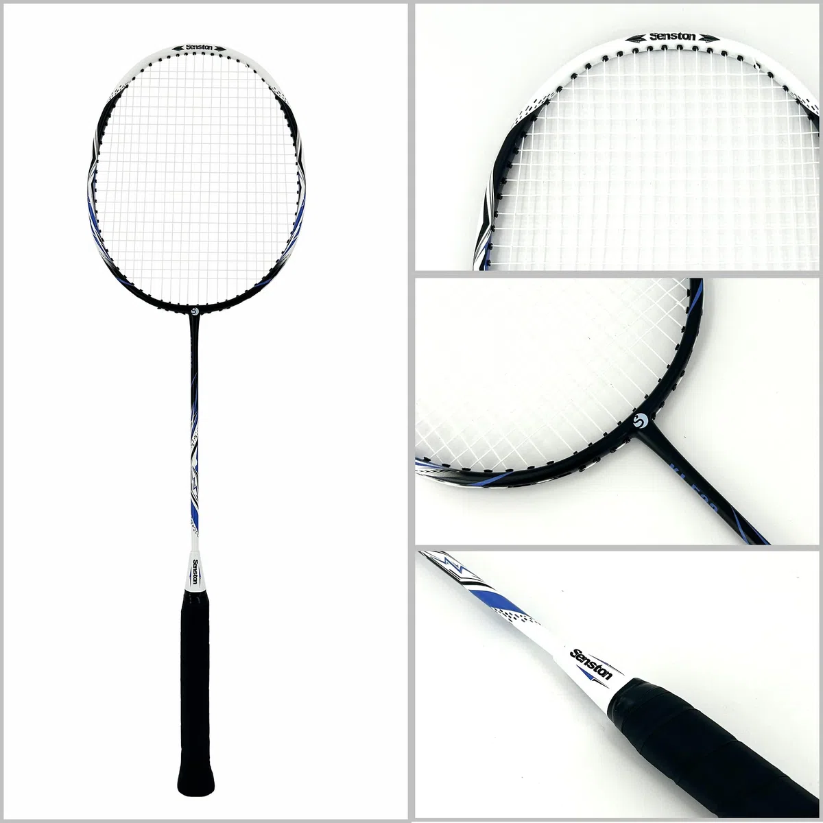 Senston Racchette Badminton in Fibra di Carbonio per Allenamento, Badminton Set con Borsa e 6 Volani in Nylon