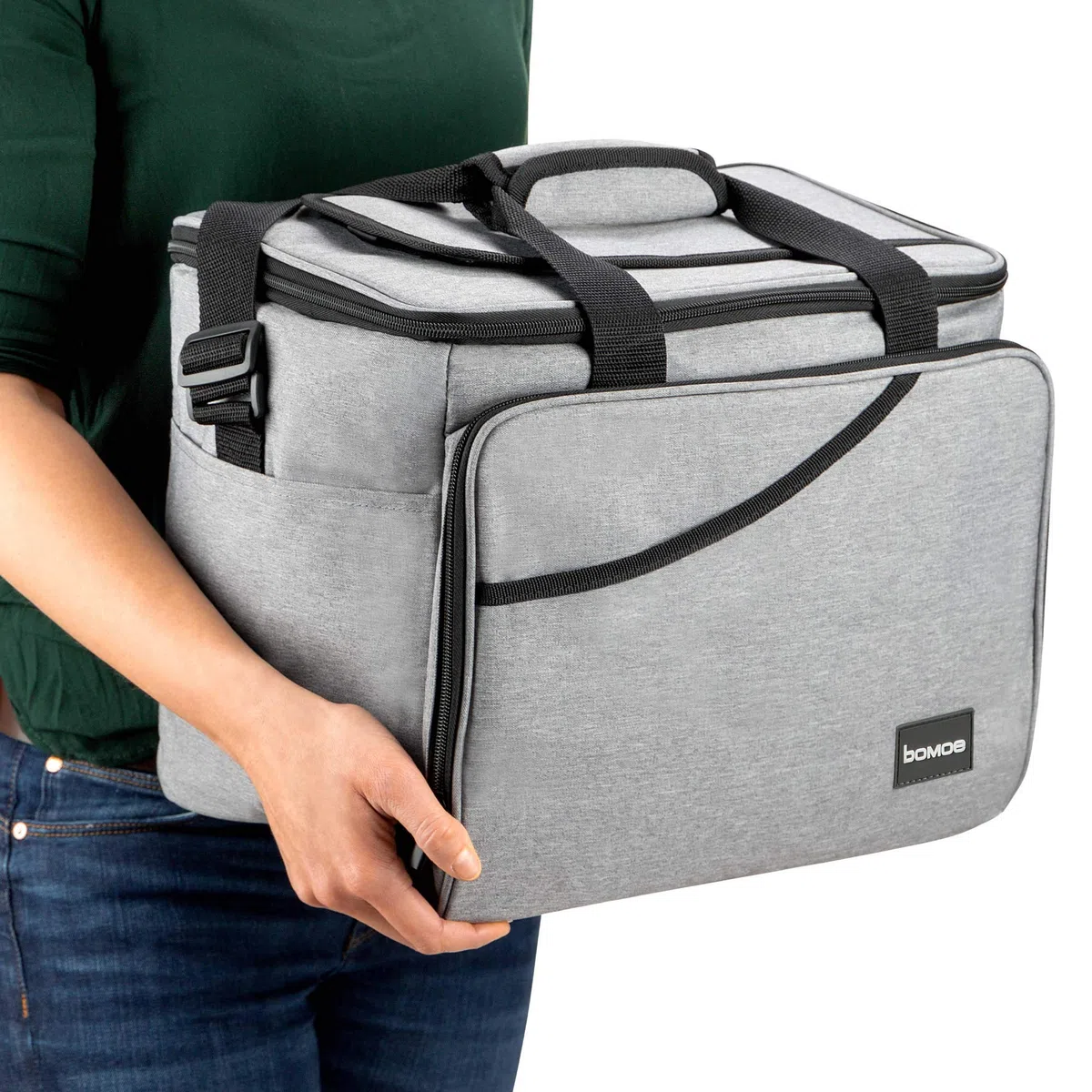 bomoe Borsa frigo pieghevole 25l/45l/52l - Borsa frigo da esterno 16h Funzione di raffreddamento Cinghia di trasporto, borsa termica impermeabile, borsa isolata antracite - Grigio e Antracite IceBreezer KT