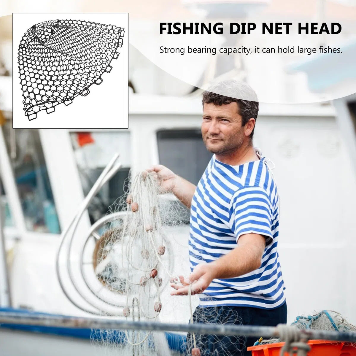 Rete da Pesca in Silicone Resistente e Pieghevole Guadino Senza Manico con Maglia Ampia per Pesca Responsabile in Acqua Dolci e Salate Protezione Pesci