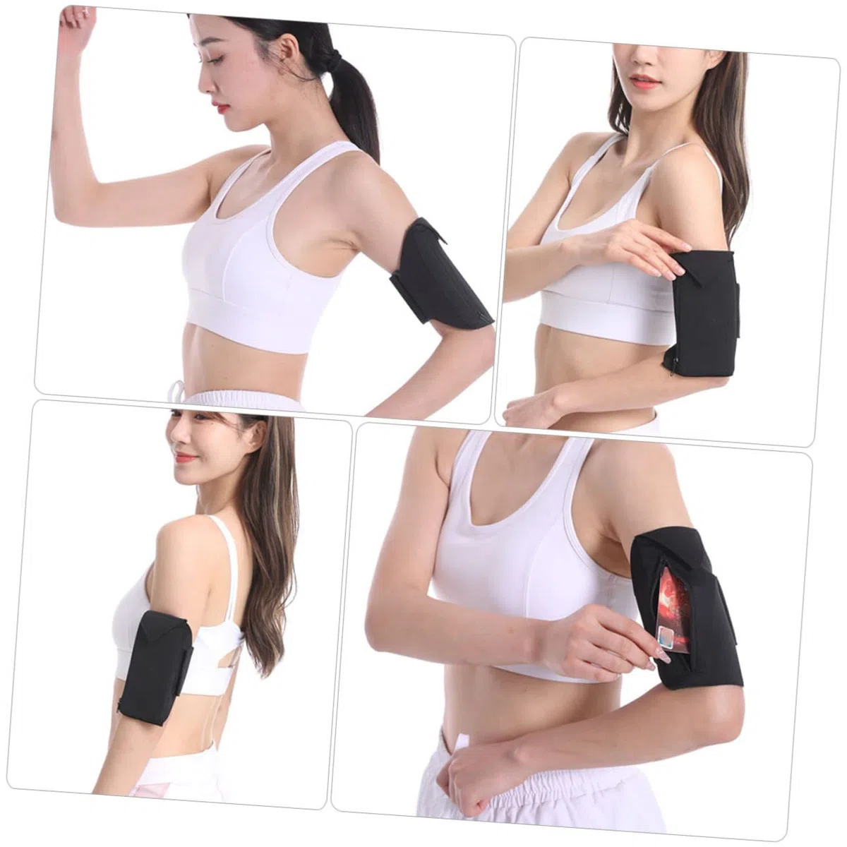 OSALADI 5pezzi Multifunzionale Per Smartphone Braccio e Polpaccio Per Escursionismo e Allenamento e Resistente Neoprene