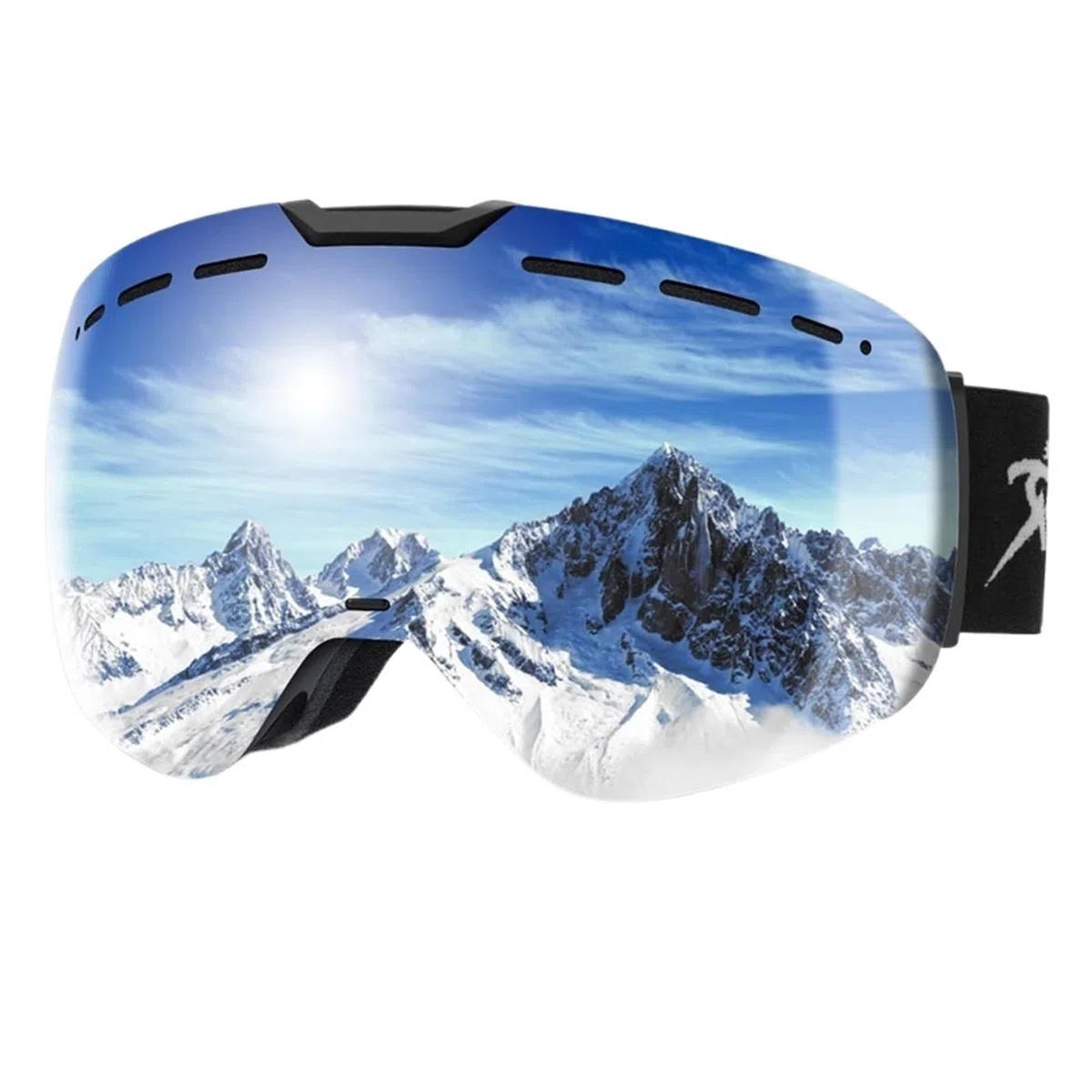 Occhiali da sci Occhiali da sci e snowboard Occhiali da sci da donna e da uomo Occhiali da sci UV400 - antiappannamento Occhiali da neve per adulti Doppio specchio sferico Occhiali magnetici per
