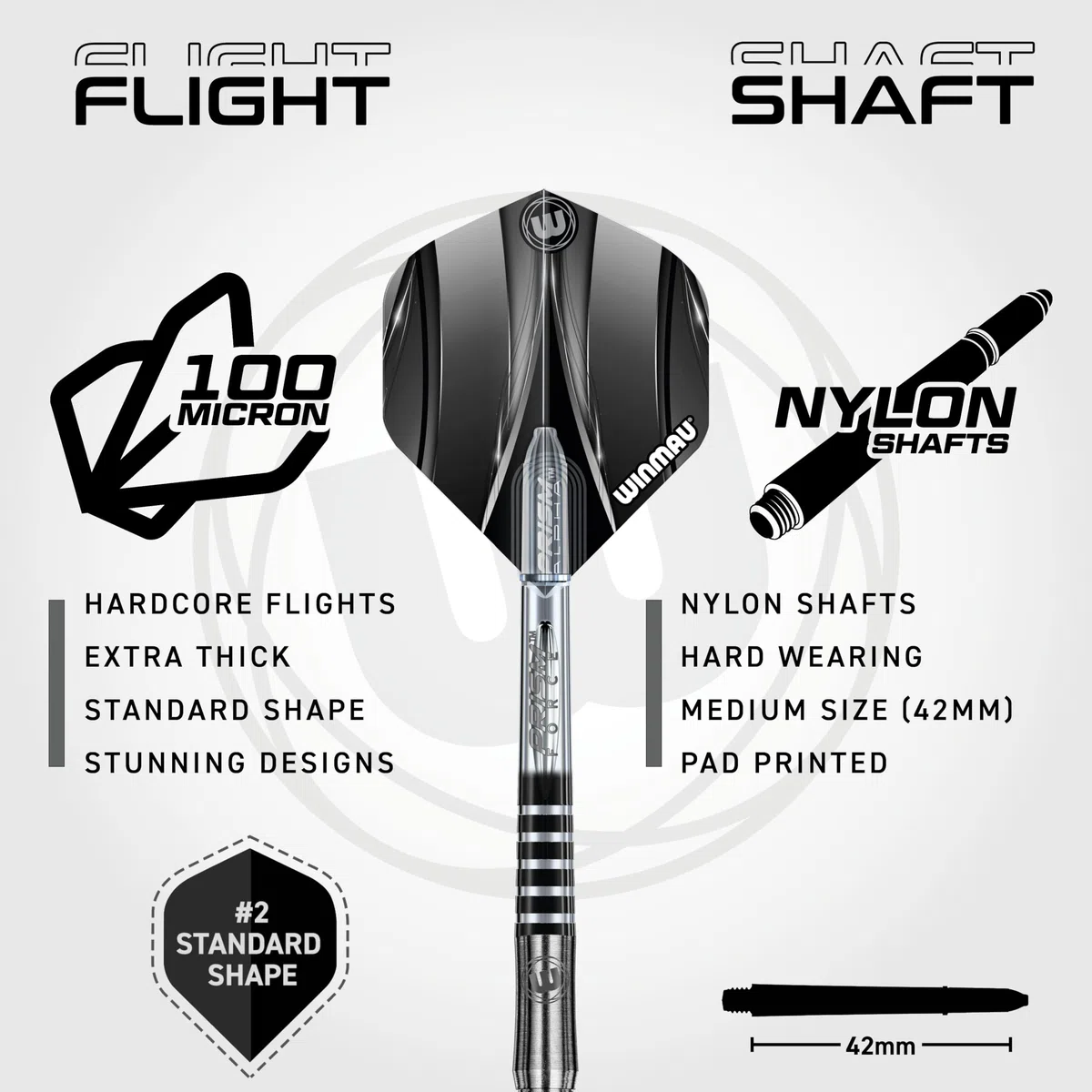 WINMAU Sniper V3 90% Freccette Steel Darts 21G.