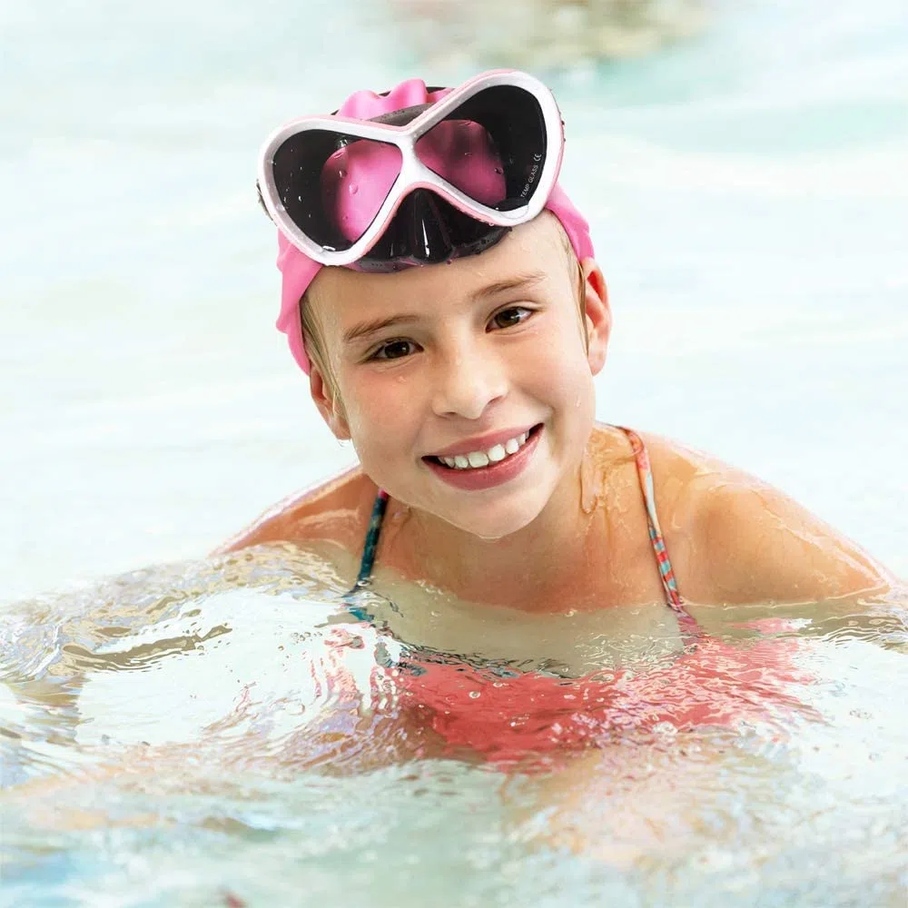 Maschera da snorkeling per bambini, anti-appannamento e anti-perdite, occhialini da snorkeling e nuoto, impermeabile, resistente maschera in vetro temperato, per bambini dai 4 ai 14 anni