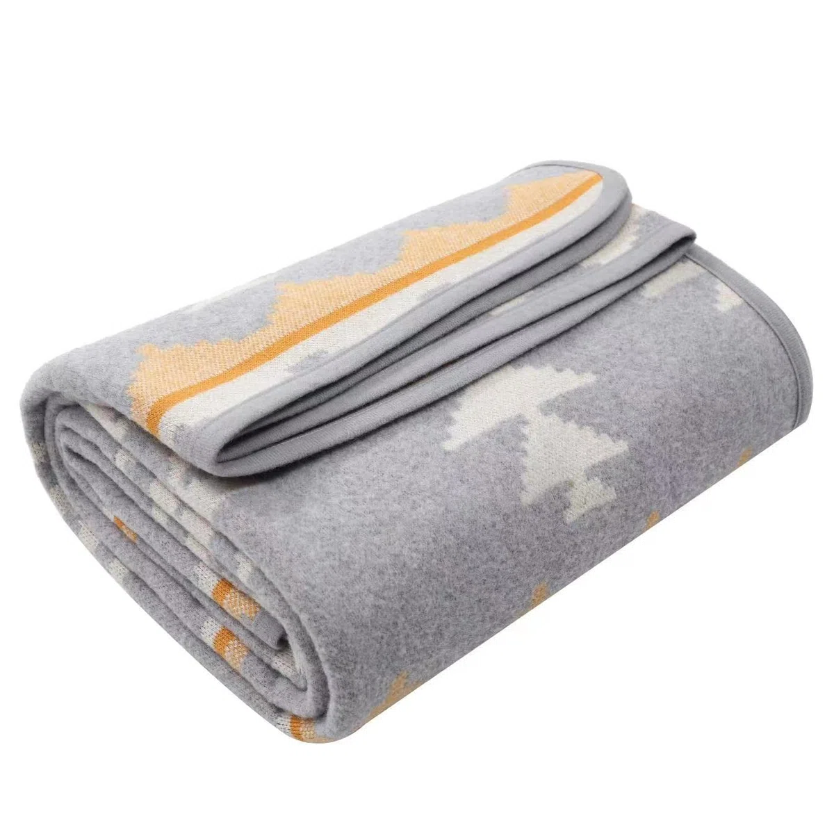 ACUSHLA Coperta da campeggio in lana merino, calda, spessa, lavabile, grande, ideale per campeggio all'aperto per tutte le stagioni, adatta per marocco bianco 200,7 x 160 cm, 1,7 kg