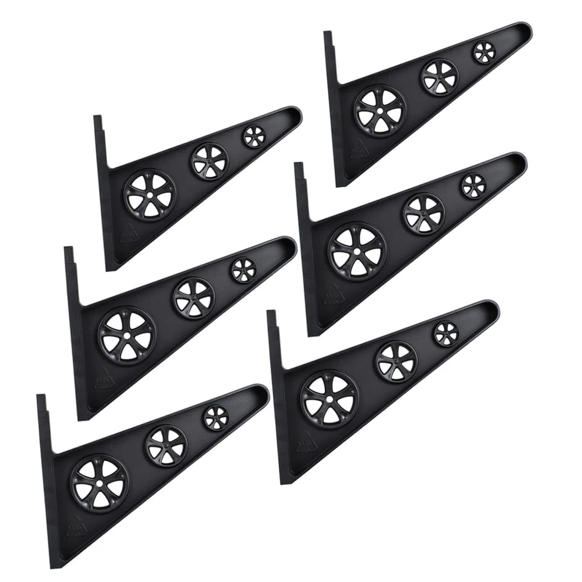 WOONEKY Portasci da Parete Muro per Snowboard e Skateboard, Nero | Supporto Multi Parete in Pp, Installazione Semplice, Uso Casa e Showroom, Stabile, Elegante e Professionale