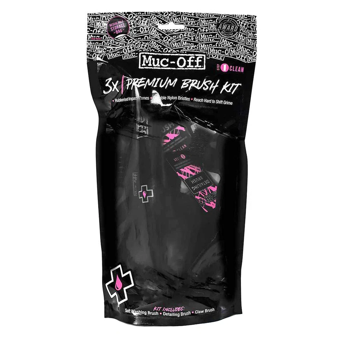 Muc Off - Set di 3 spazzole per la pulizia della bicicletta