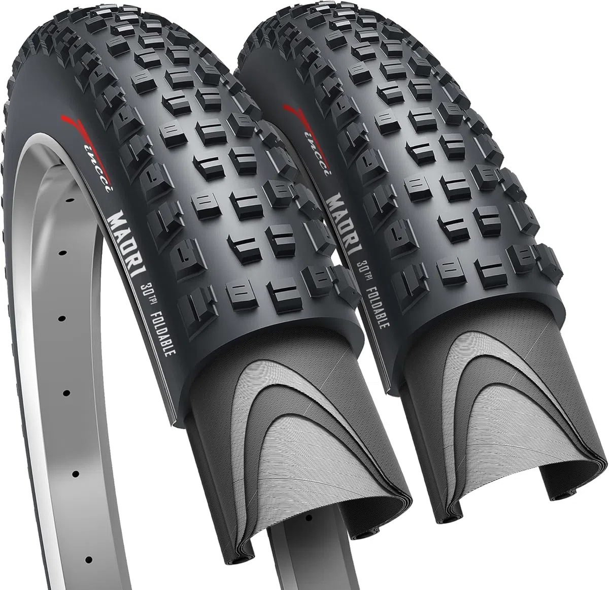 Fincci Maori Copertoni MTB 27.5 x 2.35 Policci 60-584 Pieghevole Pneumatico Copertone per MTB Montagna Fuori Strada Bici Bicicletta 27.5x2.35 Pneumatici