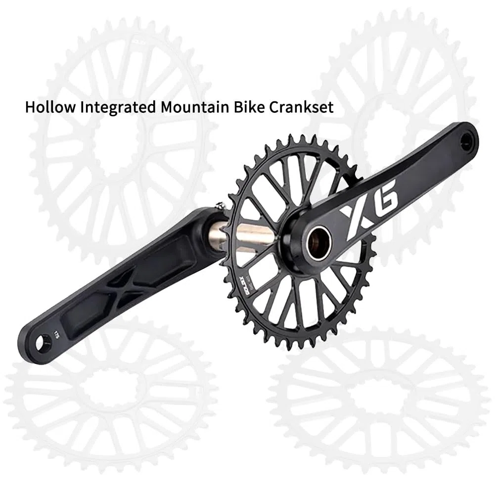 Guarnitura per mountain bike da 170/175 mm, 32-48 denti stretti e larghi, guarnitura scheletrata, bracci pedivella cavi integrati con movimento centrale BSA, adatta a 8-12 velocità, lega di alluminio