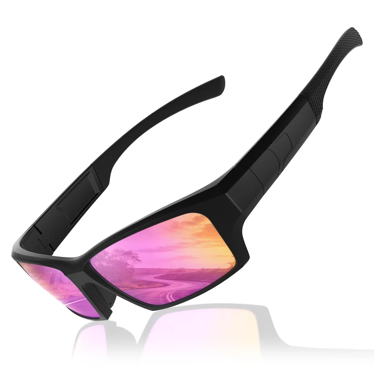 Occhiali da sole sportivi polarizzati per uomo e donna, occhiali da sole avvolgenti con protezione UV, pesca, ciclismo, corsa