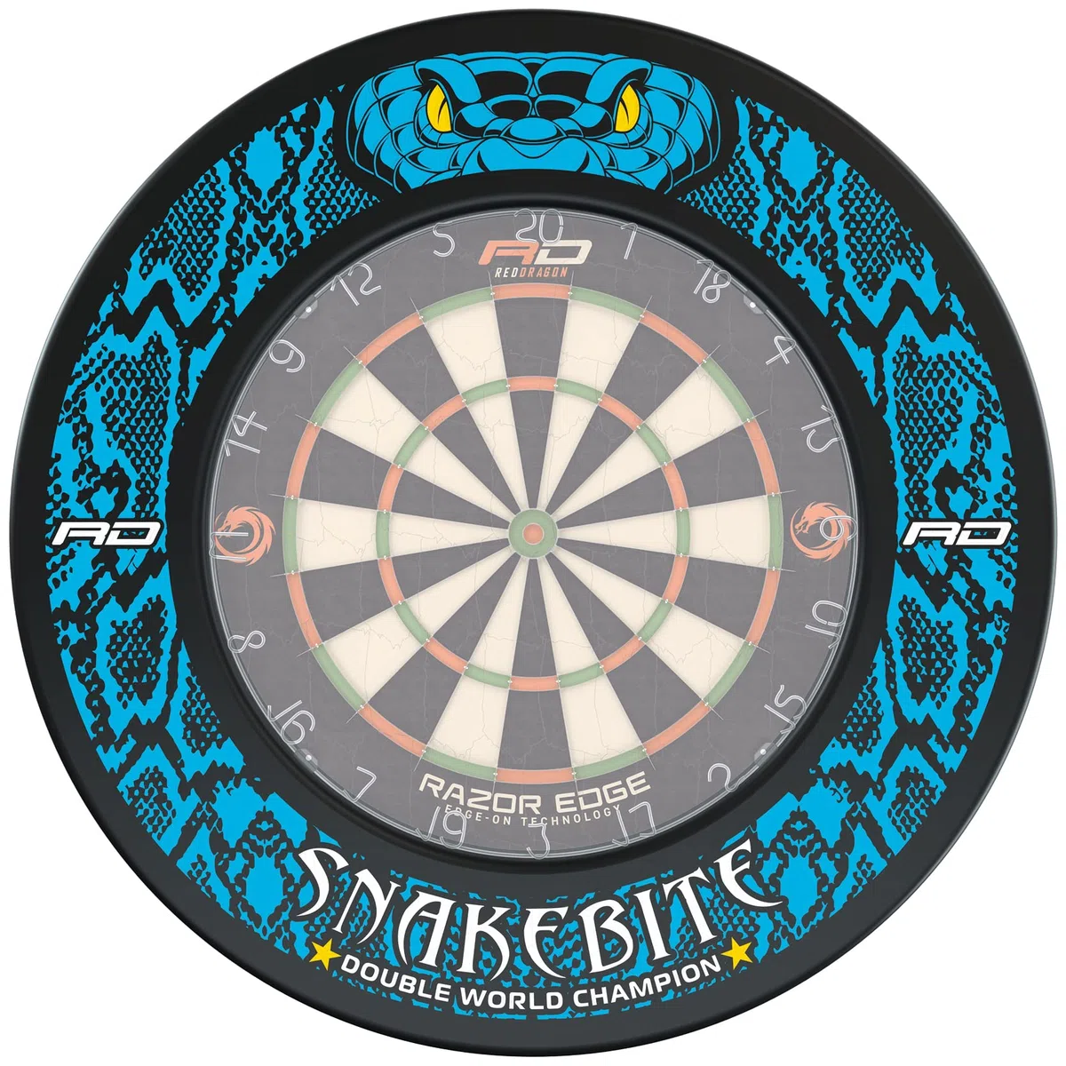 RED DRAGON Peter Wright Snakebite DWC Dartboard Surround
