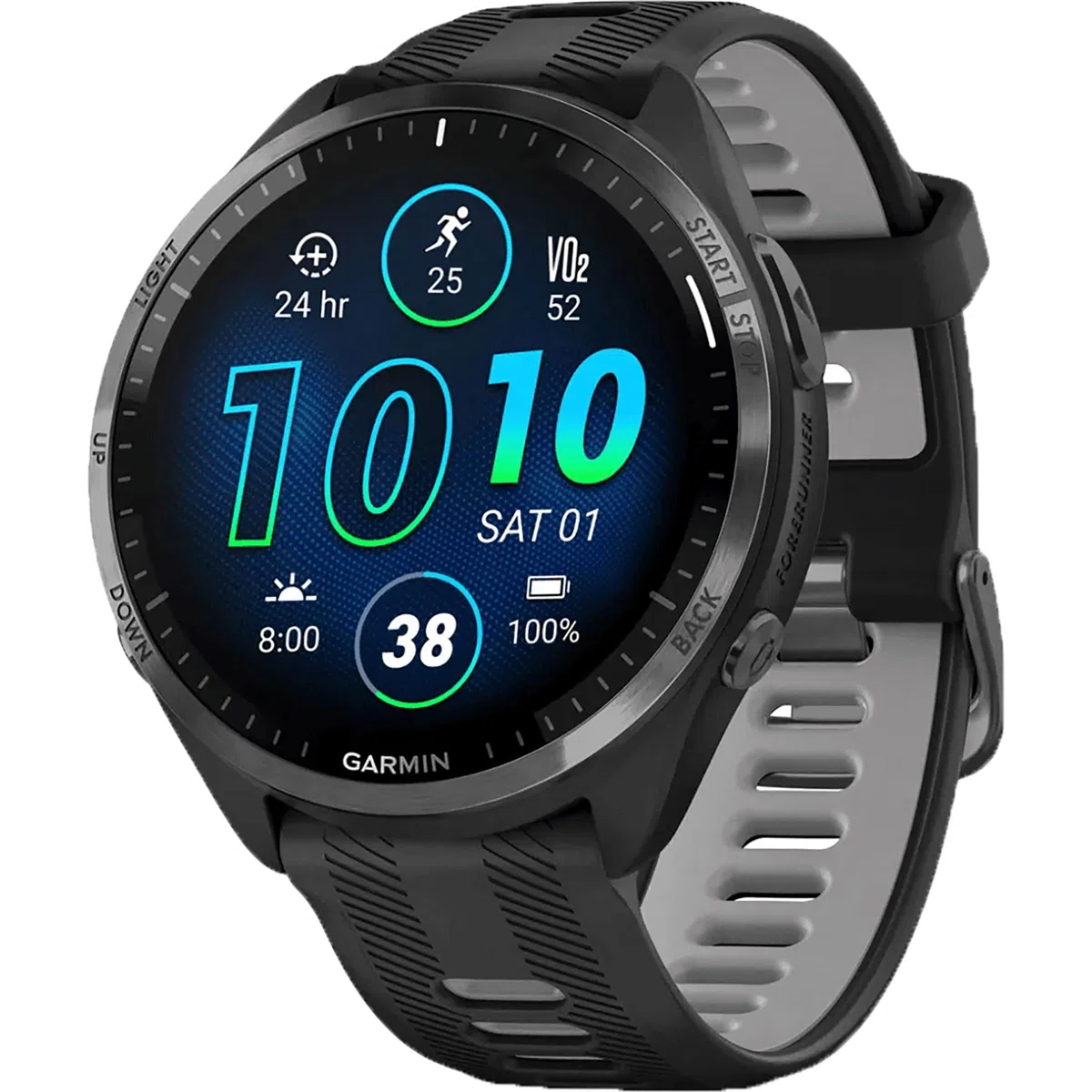 Garmin Forerunner 965 Smartwatch da corsa unisex, misura 47,2 mm, nero/grigio polvere