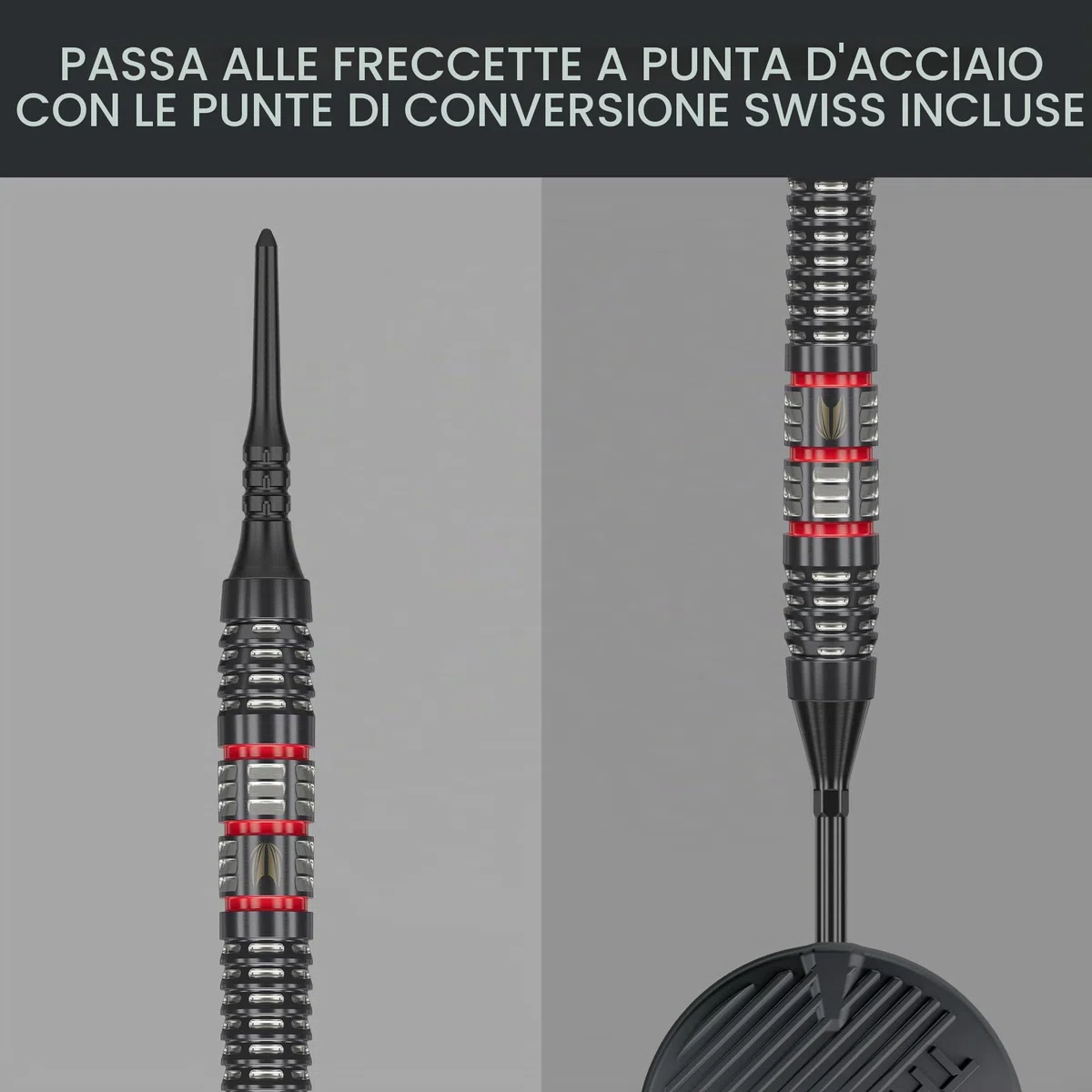 Target Darts Nathan Aspinall Punta Morbida 95K Freccette Set, 18G | 95% Tungsteno Freccettes, K-Flex N. 2 Aliette e Aste, Nero Pixel Tips & Svizzero Titanio Conversione Acciaio Punti | Player Edition