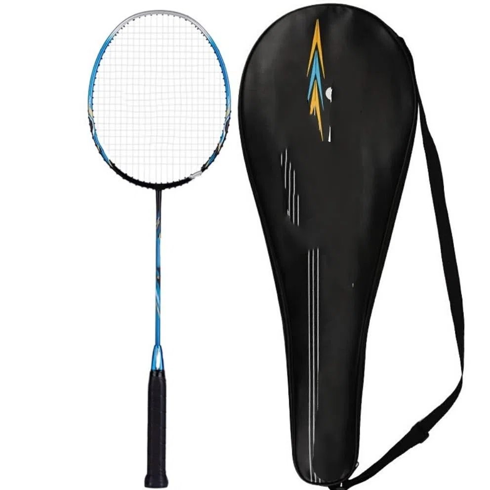 Badminton Set Racchette da Badminton in Fibra di Carbonio, Racchetta Offensiva con Asta 6,8 mm e Corda(D)