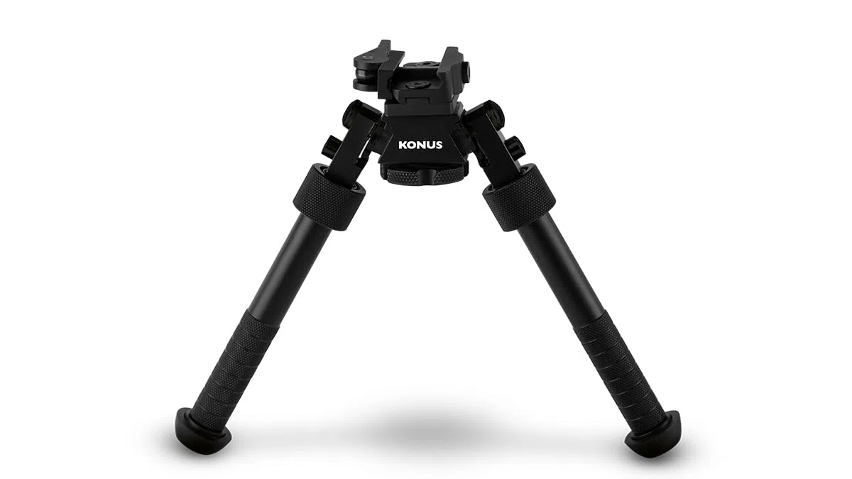 KONUS |BIPOD-T BIPIEDE DA TIRO PICATINNY Bipiede da Tiro Altezza regolabile da 10.65 cm a 22.86 cm, 360 gr, Slitta Picatinny, Caccia e Tiro Sportivo