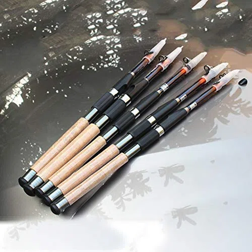 Carbon telescopiche Canne da Pesca Spinning 2.1M 2.7m Canna da Pesca di filatura Rod Sea Fishing Tackle Feeder Canna da Pesca (Size : 2.4 m)