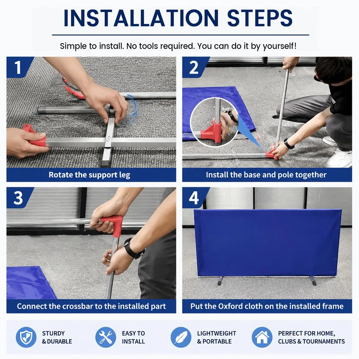JYHHCYS Barriera Tennistavolo Separatore Palline Ping Pong | Divisorio Stabile Per Campo Da Ping Pong Per Uso In Allenamento, Pieghevole