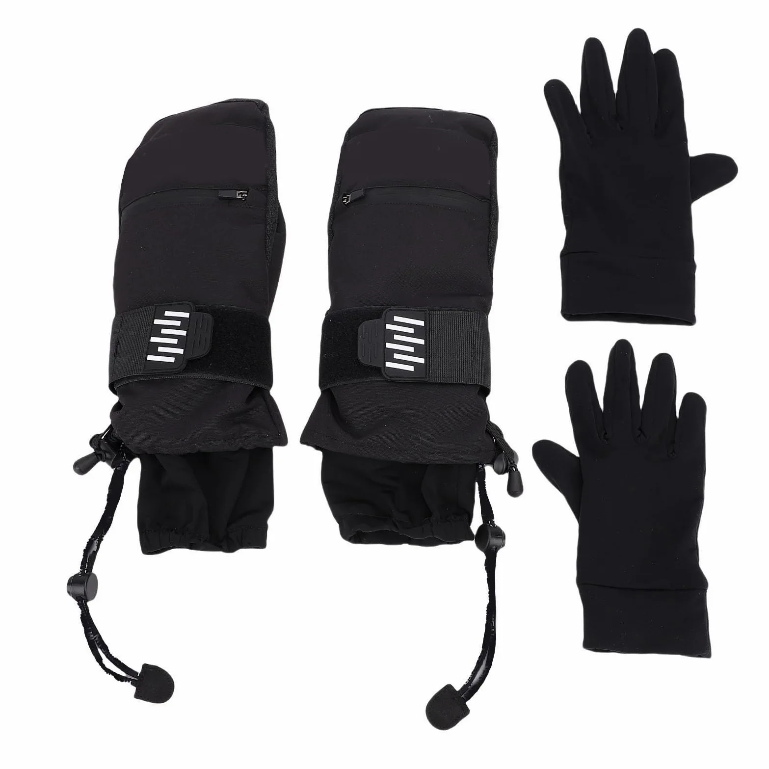 da Sci con Protezione per il Polso con Assorbimento degli Urti, Invernali da Snowboard in Fibra Aramidica per Uomo e Donna, Ciclismo, Escursionismo, Tempo Freddo, Neri