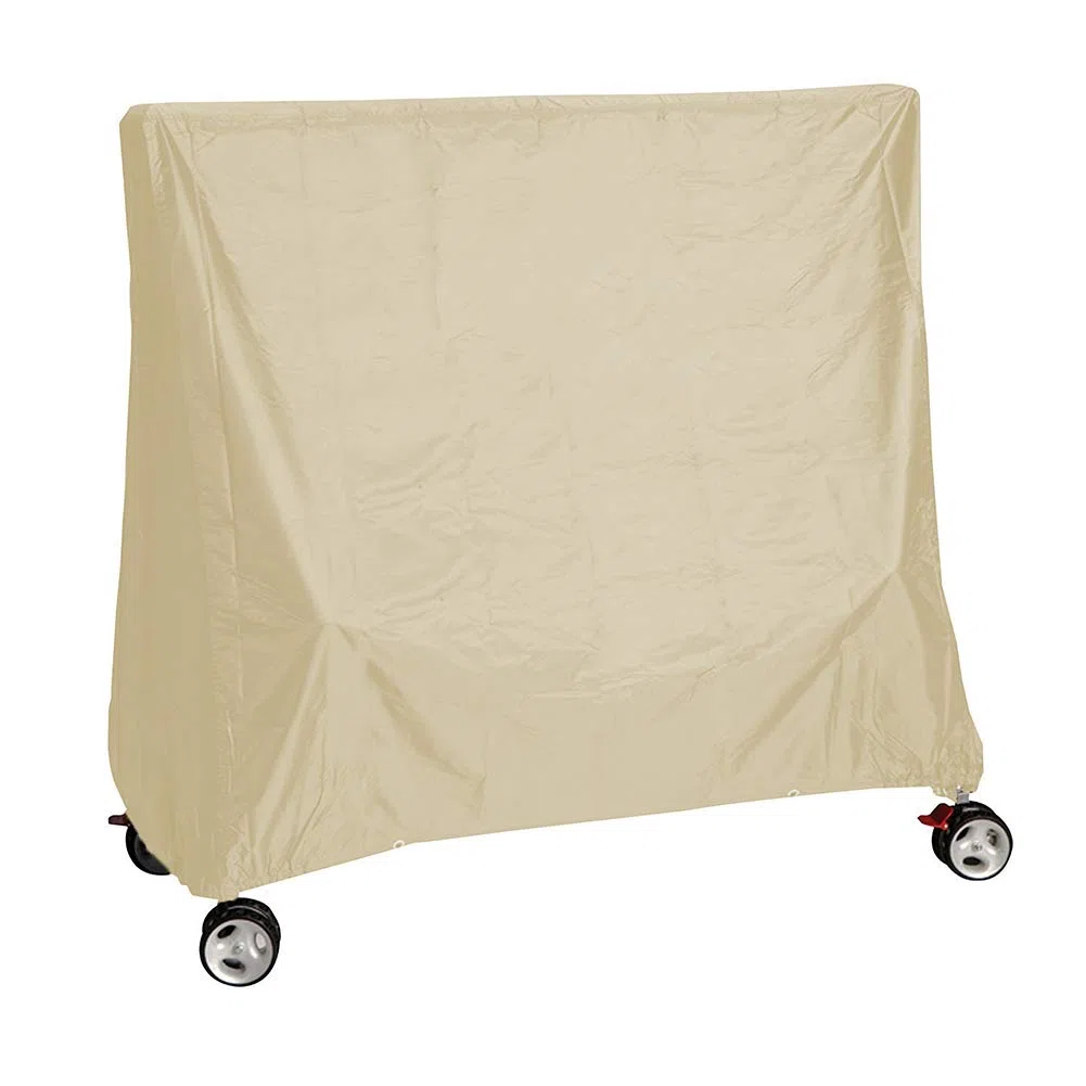 STTC Copertura Protettiva per Tavolo da Ping Pong, Impermeabile A Prova di Polvere Pieghevole Copritavola da Ping Pang, 155x75x150cm,Beige