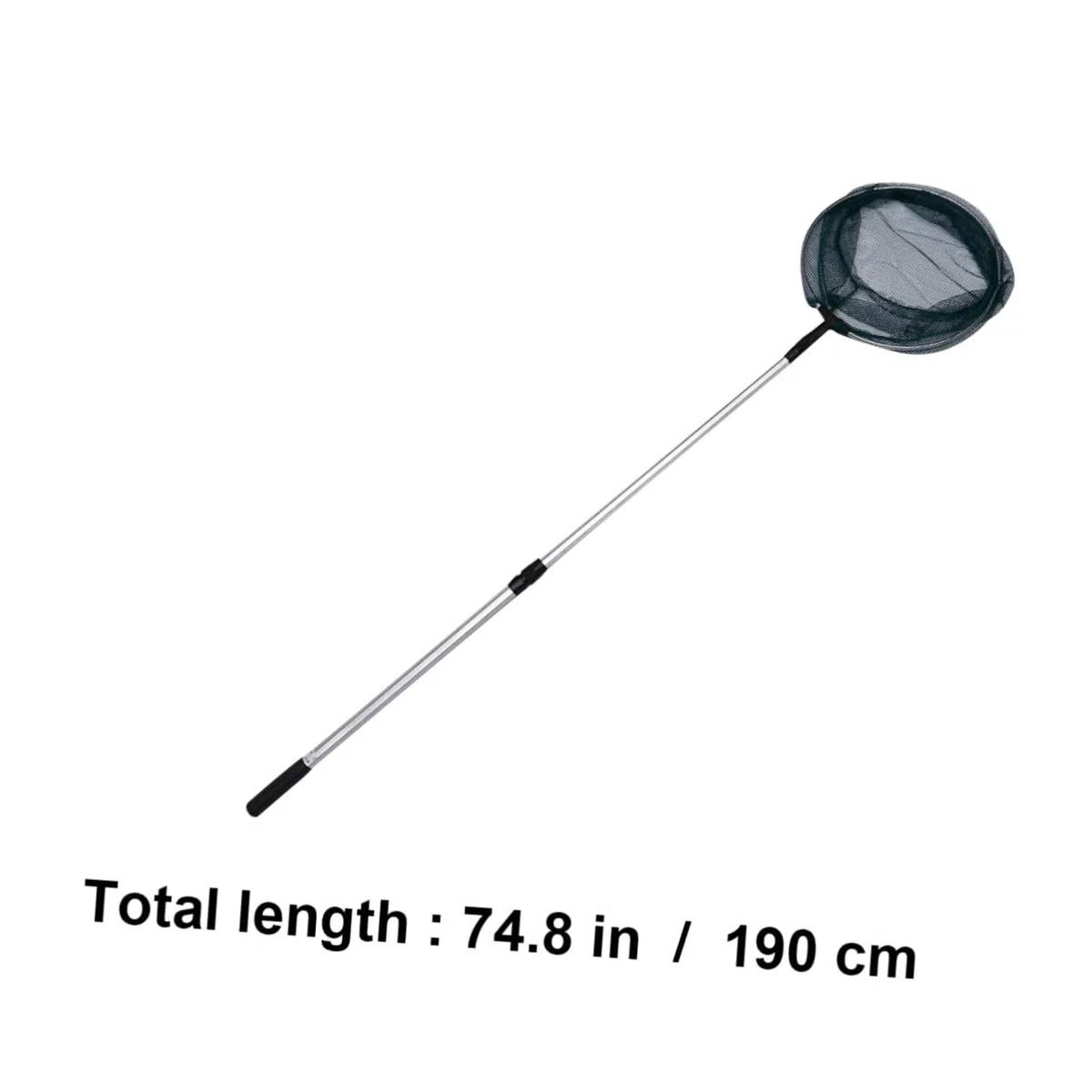 Toddmomy Retino da Pesca Telescopico in Lega di Alluminio Argento, Palo 3 Sezioni, Rete Esagonale per Laghi e Stagni
