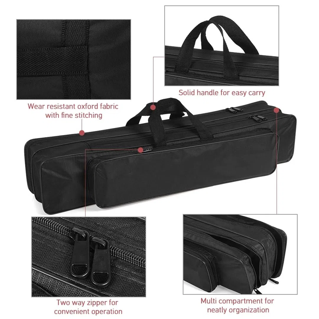 Suwequest Borsa portatile per canna da pesca, 70 cm/80 cm, custodia per attrezzi da pesca, organizer per attrezzi da pesca
