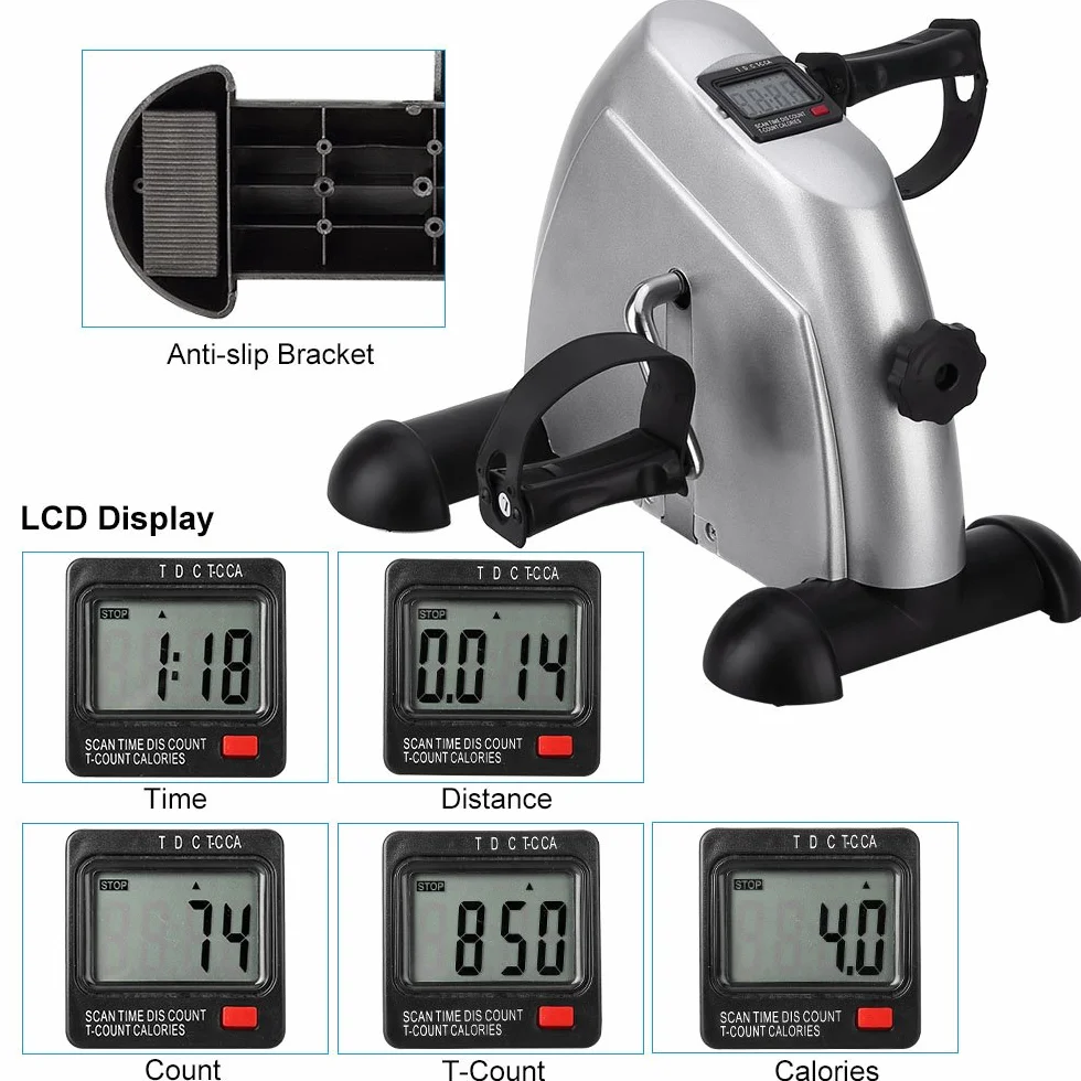 Mini Exercise Bike Portable Home Pedal Exerciser Gym Fitness Leg Arm