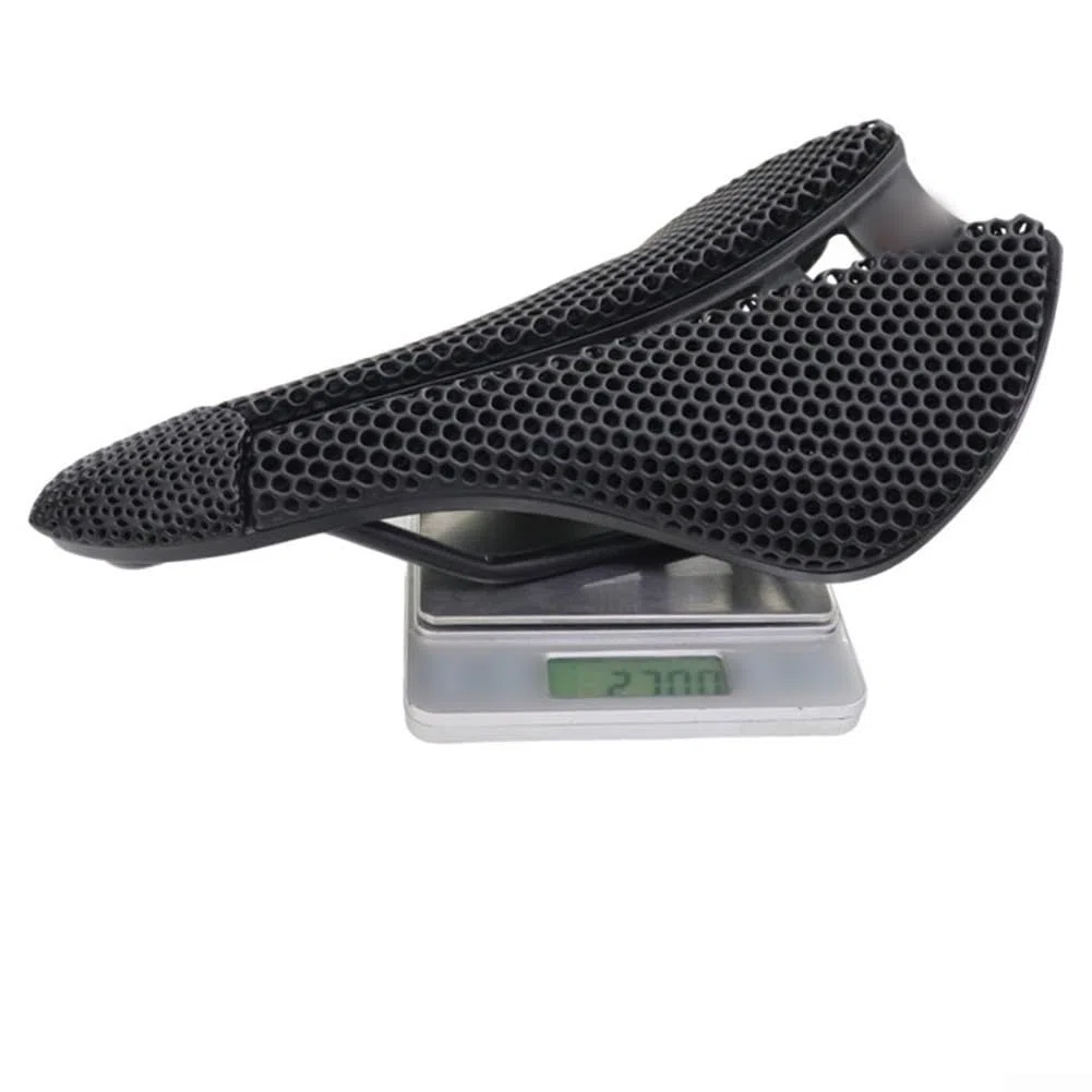 Sella Bici 3D Stampata 240mm Ammortizzante | Cuscinetto 3D stampato, riduce pressione, ammortizzazione massima, ideale tour lunghi, resina durevole