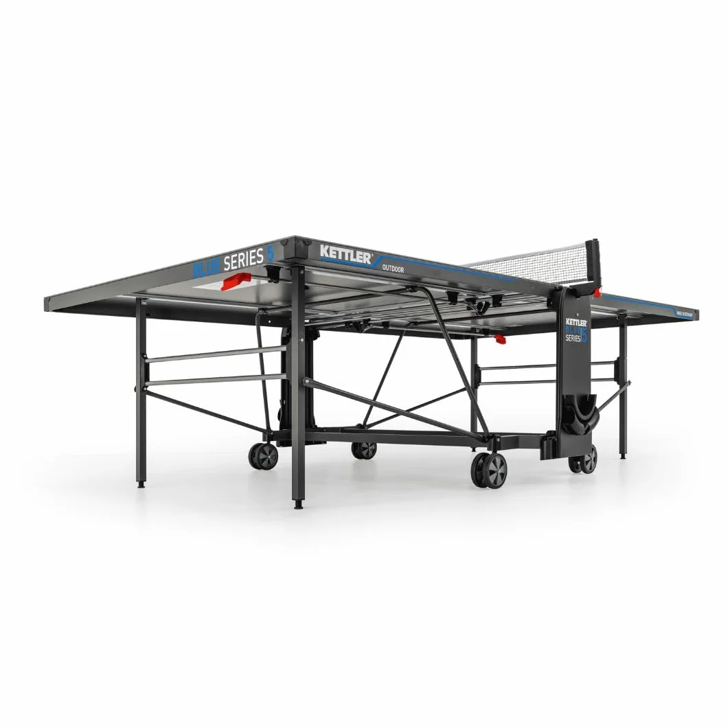 KETTLER K5 Outdoor I tavolo da ping pong professionale per esterni I qualità torneo I robusto pannello in resina I melaminica da 5 mm I con strato protettivo antigraffio I Made in Germany