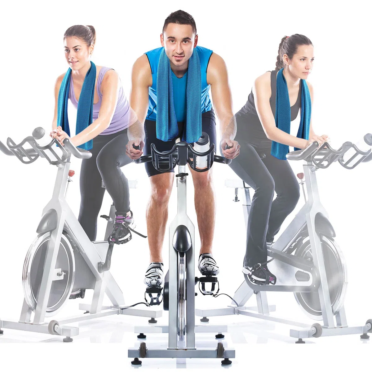 Confezione da 50 Asciugamani rinfrescanti 40"x12" Asciugamani da Yoga Traspiranti Morbidi e Freschi in Microfibra per Allenamento,Collo e Viso,Palestra Golf Sport Corsa (Azzurro)