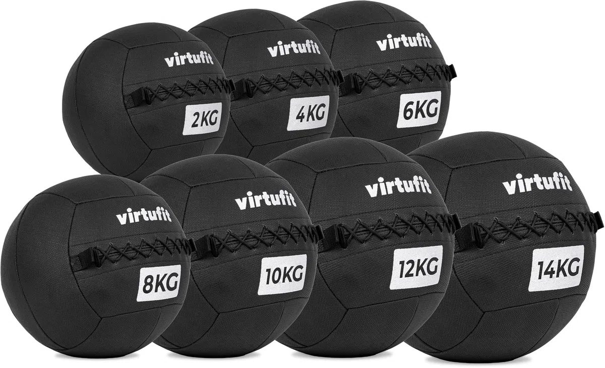VirtuFit Premium Wall Ball – Palla medica – 10 kg – Superficie antiscivolo – per allenamento funzionale, crossfit e allenamento completo
