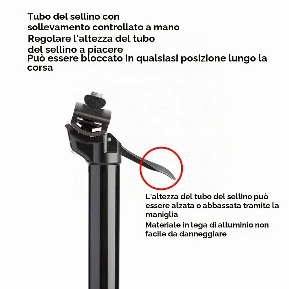 Reggisella Telescopico per Bici da 27,2 Mm, Reggisella Regolabile per Bicicletta, Reggisella Telescopico