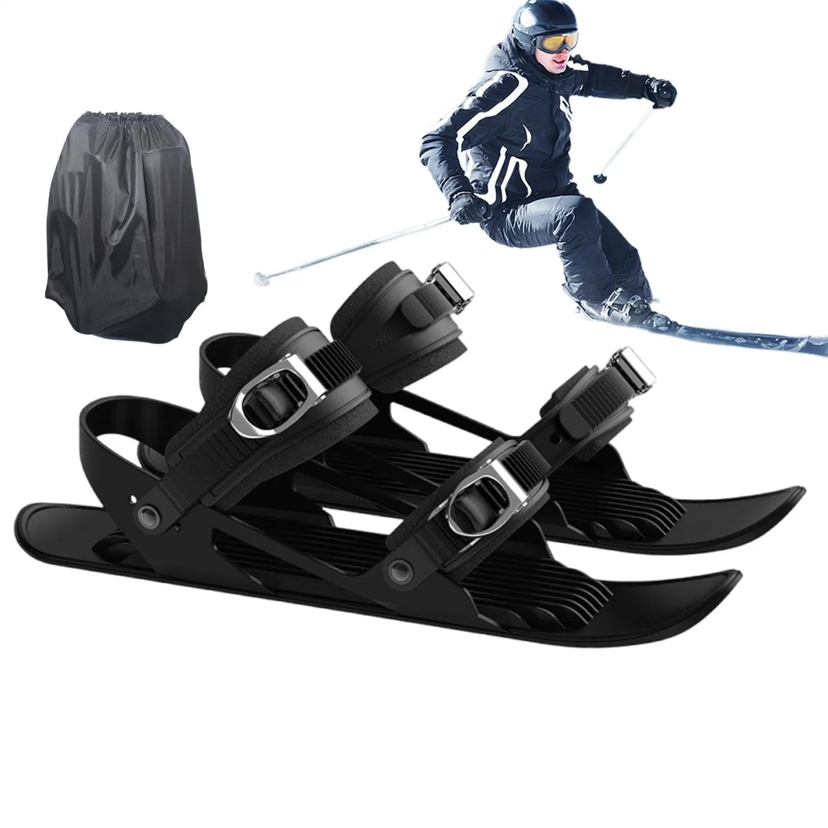 Pattini Da Neve, Corti - Strumenti Da Sci Leggeri E Antiscivolo - Accessori Da Sci Regolabili - Scarpe Da Pattinaggio Corte Regolabili, Pattini Da Ghiaccio Portatile Per La Neve, Sport Hiv
